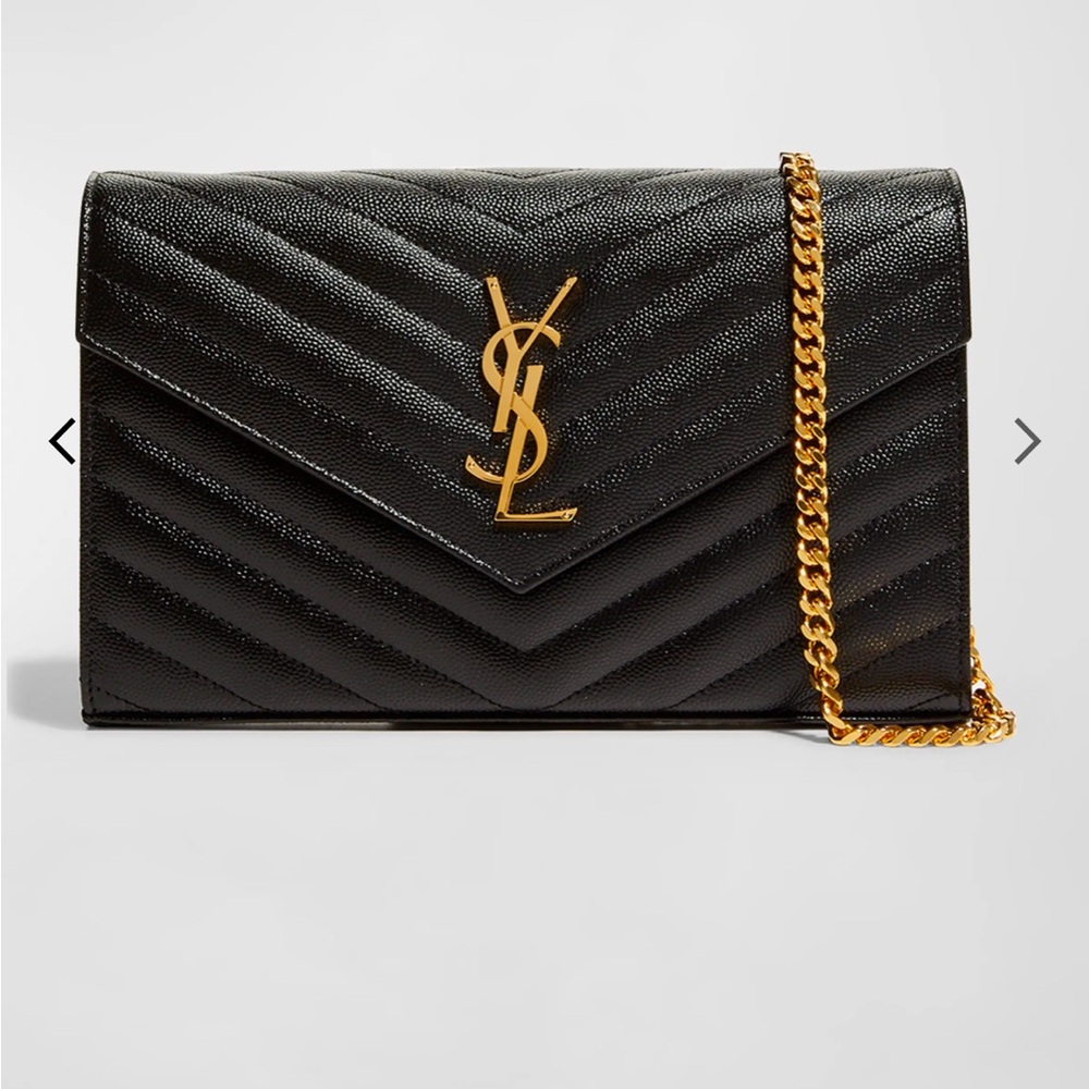 Yves Saint Laurent Black Quilted Leather Chain Bag